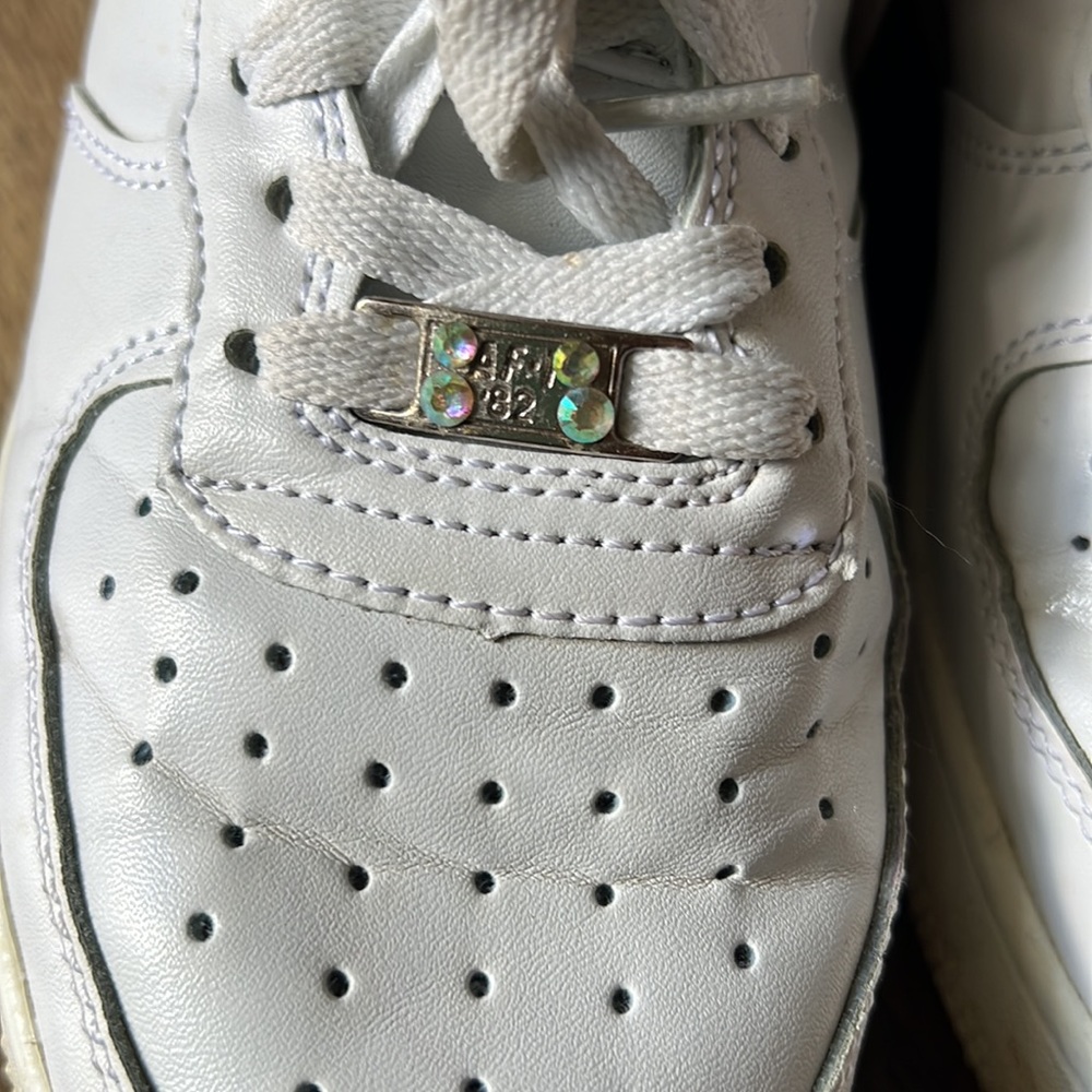 Custom bling Nike Air Force ones high top size mens 7 - Picture 6 of 8